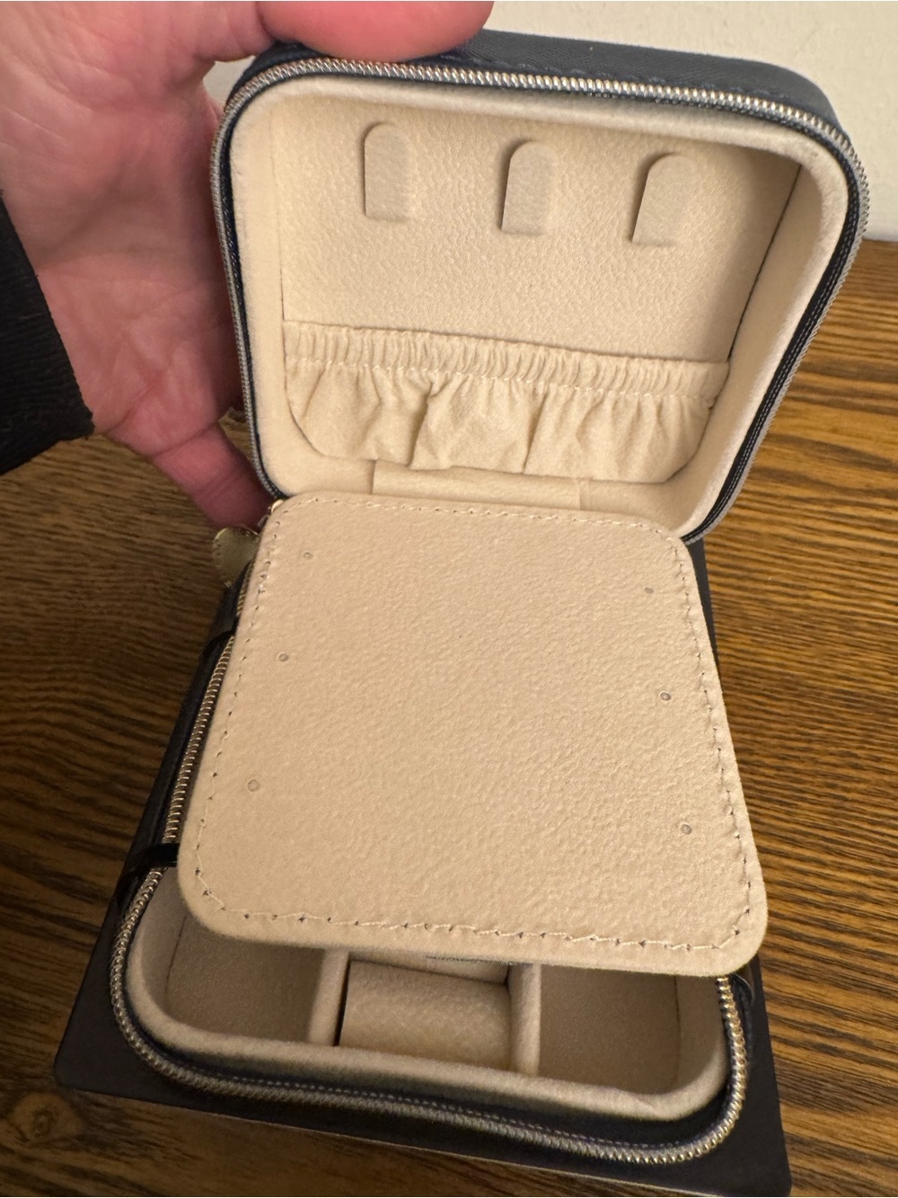 NWT French Connection Travel Jewelry Box Organizer Navy